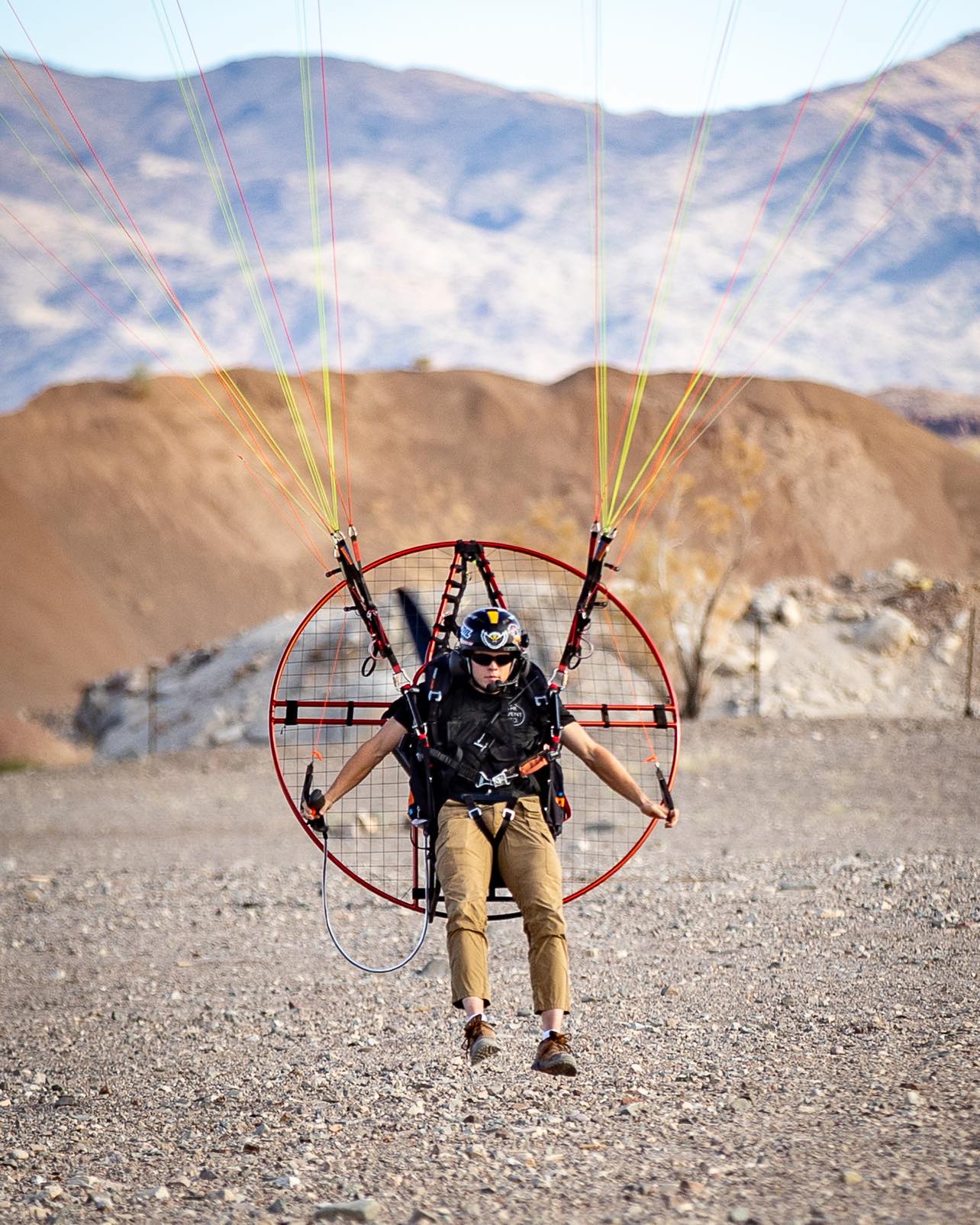 Paramotor student harness training