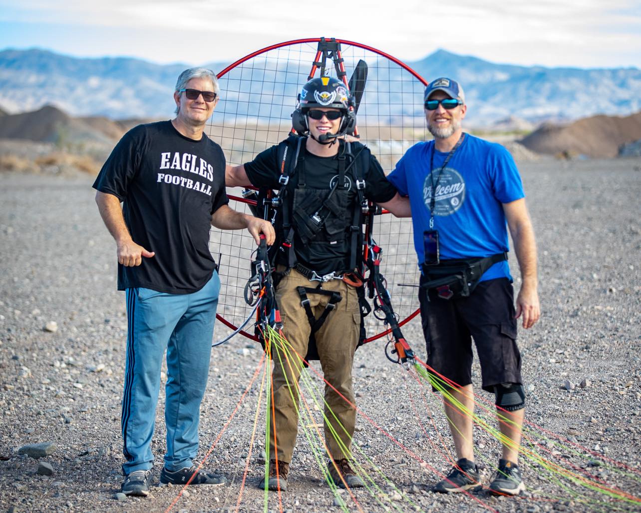 Students and instructors at the training field