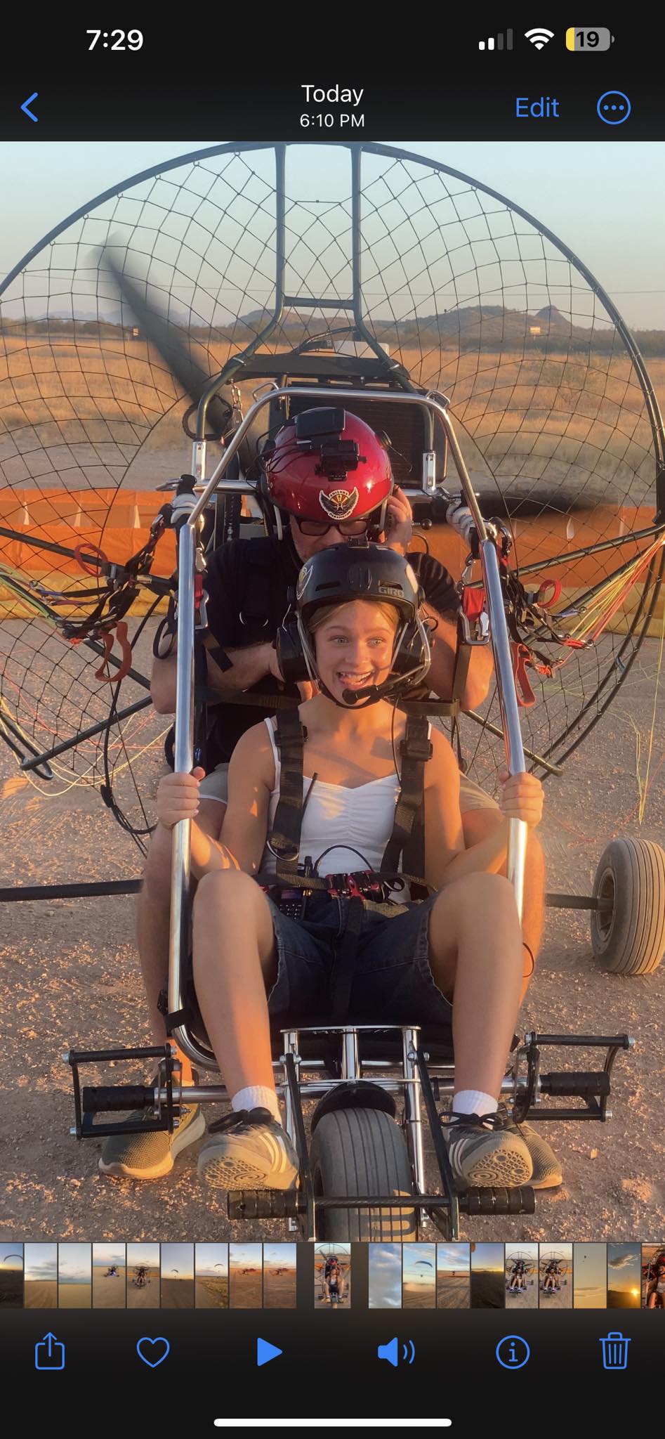 Tandem paramotor flight near Phoenix